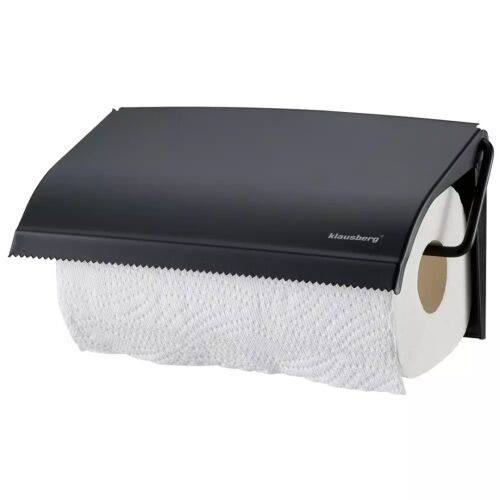 Klausberg KB-7714 fekete fém konyhai papírtörlő tartó falra szerelhető
