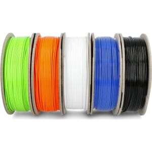 Spectrum Filament Premium PLA 5x250g mix: Polar White, Deep Black, Lion Orange, Pacific Blue, Lime Green - Spectrum