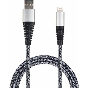Kabel USB 2GO Lightning - USB-B 1 m Srebrny (795952) 133112281 - Artykuły techniczne i elektronika