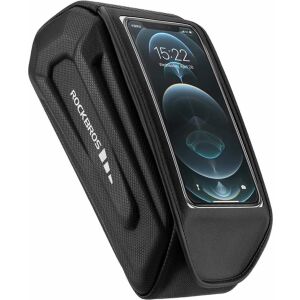 Rockbros czarna wodoodporna torba rowerowa na ramę z uchwytem na telefon - Rockbros