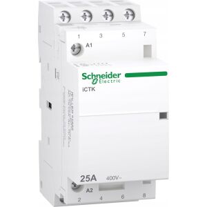 Contactor modular, Acti9 ICTK50-25-40-230 25A 4NO 50Hz 220/240 VAC, nu poate fi extins prin contacte auxiliare 133117951 - Conectori și mufe