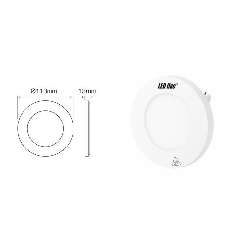 LED-Linie, zur Oberflächenmontage, bündig montierbar, Easy Fix, 6 W, 4000 K, 470 lm, rund, 3 Jahre, Seifenblase. 133119011