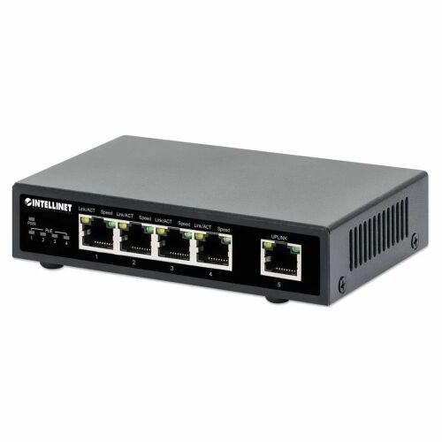 Intellinet 561839 Comutator Gigabit 4x RJ45 PoE+, 1x RJ45 Uplink