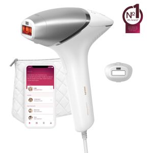Philips Lumea IPL 8000-Serie Haarentfernungsgerät mit SenseIQ | BRI940/00 | Lampenlebensdauer (Blitze) 450.000 | Anzahl der Leistungsstufen 5 | Weiß/Silber 133125101 - Haarentfernung & Rasur