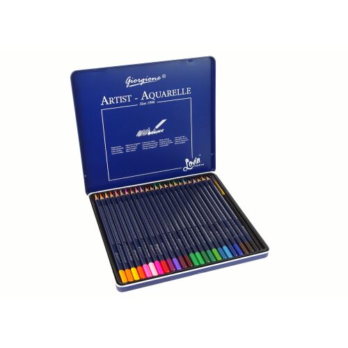 Giorgione Artist-Aquarelle 24 Aquarellstifte im Metalletui