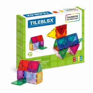 Tileblox zestaw tęczowy 20el 133147387 - Magformers