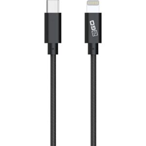 2GO USB kábel 2GO USB töltőkábel-MFI fekete antrazit-100cm Apple USB Type C 133149977 - Adatkábel