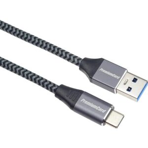 Kabel USB PremiumCord USB-A - USB-C 1 m Czarno-szary (ku31cs1) 133153239 - Kabel USB