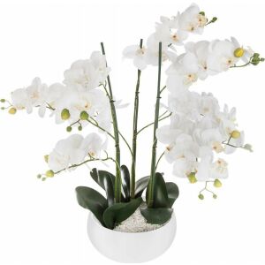 Atmosphera Mesterséges növény ORCHIDEE, fehér cserép, 65 cm 133154166 - Lakberendezés
