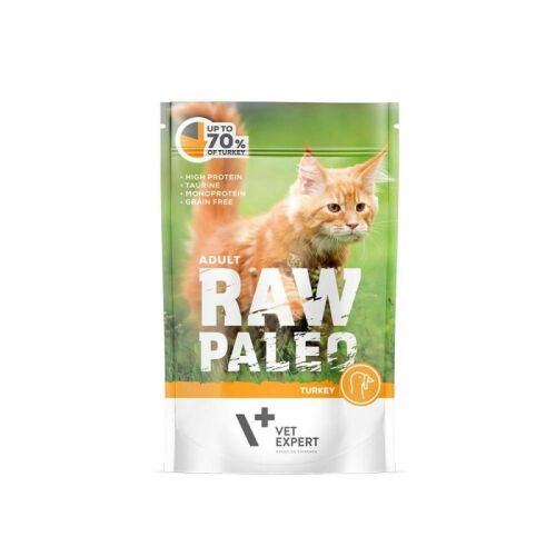 VetExpert Raw Paleo adult cat - Indyk saszetka 100g 133160481