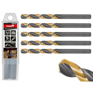 Wiertło czarno-złote do metalu HSS 8.00mm (5/50/500) 133171175 - Wiertło