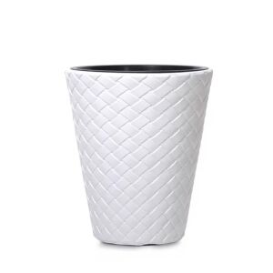 DONICZKA MATUBA fehér virágcserép, szőtt textúrájú ültető - Kaspó