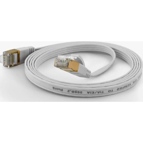 Wantec Wantec lapos CAT6A FTP patch kábel - 0,2 m - Cat6a - F/UTP (FTP) - RJ- 45 - RJ- 45 - fehér (7002) 133180727