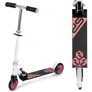 Spokey robogó, 67x33x84 cm, fehér/rózsaszín