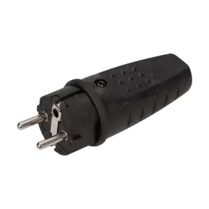 Mufa cauciuc drept IP44, negru 132943700 - Conectori și mufe