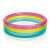 Intex Rainbow felfújható baba medence, 86cm átmérő, 25cm magas, 3 gyűrűs kialakítás, rózsaszín, sárga, kék
