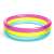 Intex Rainbow felfújható baba medence, 86cm átmérő, 25cm magas, 3 gyűrűs kialakítás, rózsaszín, sárga, kék