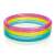 Intex Rainbow felfújható baba medence, 86cm átmérő, 25cm magas, 3 gyűrűs kialakítás, rózsaszín, sárga, kék
