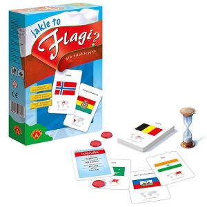 Jakie to flagi? ALEX edukacyjna gra planszowa z kartami i klepsydrą - ALEXANDER