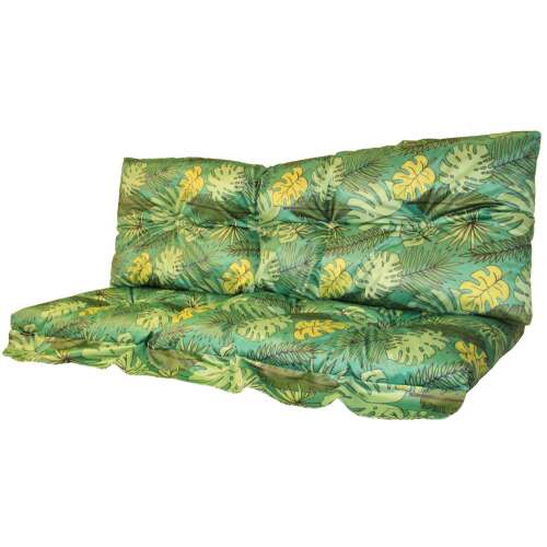 Hintaágy párna 170 cm 2 részes zöld-zöld pálmalevél mintával 42127087