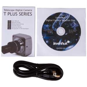 Levenhuk T300 PLUS teleszkóp kamera csomag tartalma: használati útmutató, szoftverrel ellátott CD, USB kábel, adapter - Mikroszkóp kiegészítő