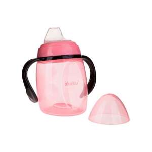 Akuku rosa Silikon-Trinkbecher mit Henkeln, 280 ml - Trinkbecher, Becher