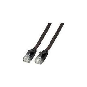 EFB RJ45 Flachpatchkabel U/UTP, Cat.6A, PVC, 1.5m, schwarz 133190560 - UTP-Kabel
