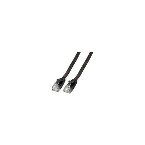 EFB RJ45 Flachpatchkabel U/UTP, Cat.6A, PVC, 1.5m, schwarz 133190560