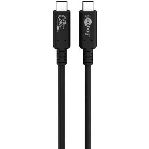 Kabel USB-C do USB-C Goobay, USB4 Gen 2x2, 20 Gb/s, 240W, 2m, czarny - Kabel USB