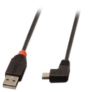 KÁBEL USB2 A MINI-B 0.5M/90 FOK 31970 LINDY 132869827 - Adatkábel
