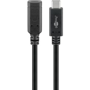 Przedłużacz USB-C Goobay do USB-C, 1 metr, czarny - Kabel danych