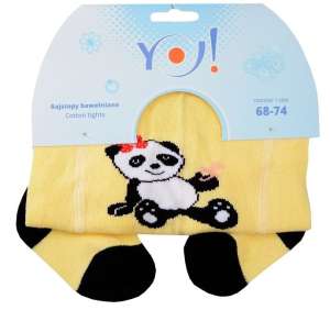 Yo! Baby pamut Harisnyanadrág lány (68-74) - panda #sárga 30343370