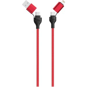 Kabel USB 2GO USB-A - USB-C 1.2 m Czerwony (797370) 132874618 - Kabel Lightning
