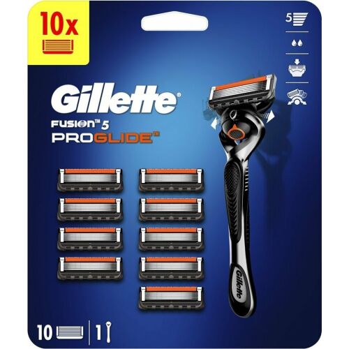 Gilette Gillette Fusion 5 Proglide Set: Rasiermesser, 1 Stück+Rasierköpfe, 10 Stück 133196412