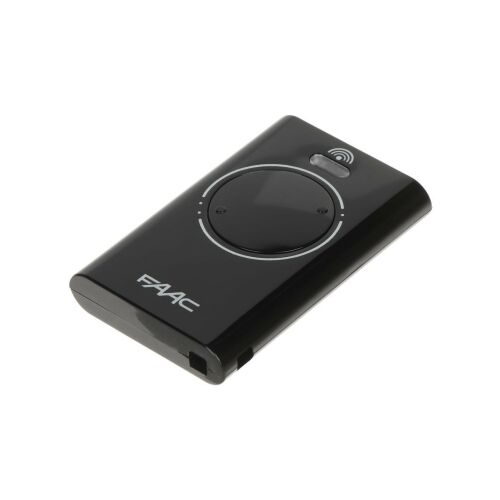 Vizualizare unghiulară a telecomenzii FAAC XT2 868 SLH LR Negru pentru deschiderea porții