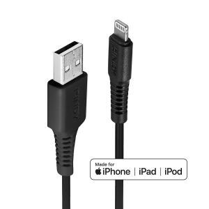 LINDY USB an Lightning Kabel schwarz 0.5m 133197356 - Lightning-Kabel