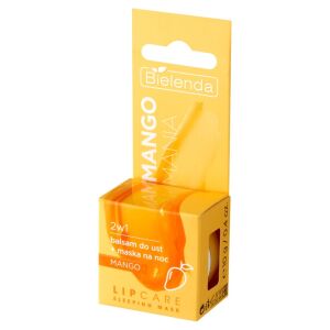 BIELENDA Lip Care Balsam do ust + Maska na noc 2w1 Mango Mania 10g 133197636 - Pielęgnacja ust