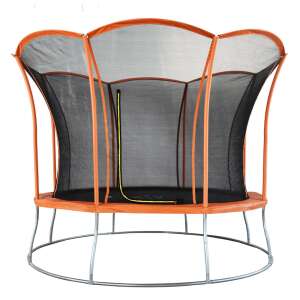 Lótusz 244cm Trambulin védőhálóval - Narancssárga és Fekete - Trambulin