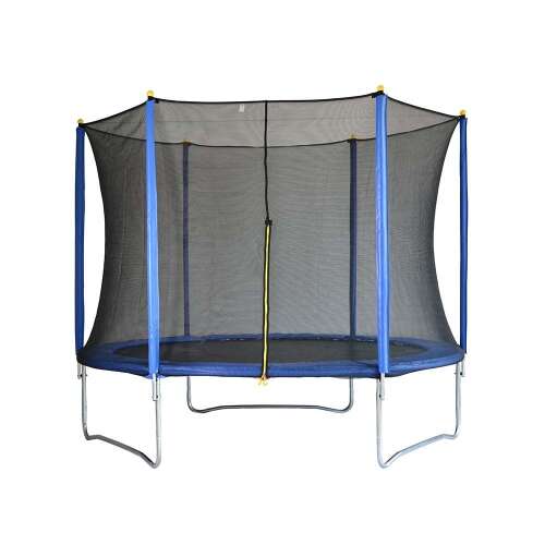 244cm trampoline with safety net, blue, no ladder, max 80kg weight capacity