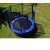 244cm trampoline with safety net, blue, no ladder, max 80kg weight capacity, GTR brand, aerial view