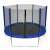 244cm trampoline with safety net, blue, no ladder, max 80kg weight capacity
