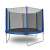 244cm trampoline with safety net, blue, no ladder, max 80kg weight capacity