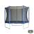 244cm trampoline with safety net, blue, no ladder, max 80kg weight capacity, GTR brand