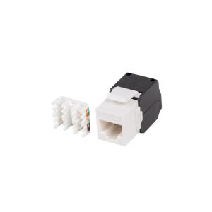 Lumberg RJ45 Cat5E UTP Toolless Keystone Jack - Front View - UTP connector