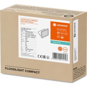 Naświetlacz Ledvance Projektor LED FLOOD COMPACT V 20W 840 SYM 100 WT 4058075574793 133203033 - Reflektor i lampa robocza