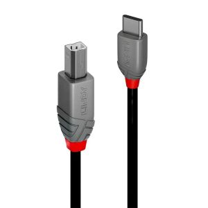 Kabel USB Lindy USB-C do USB-B, 3 metry, czarny - Kabel USB