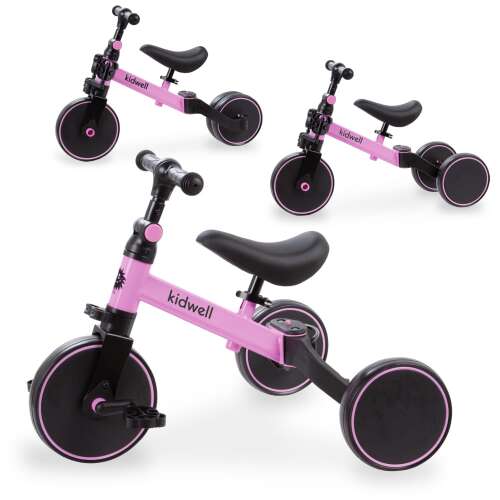 Kidwell Pico 3in1 push bike cu pedale detașabile și roți reglabile #pink