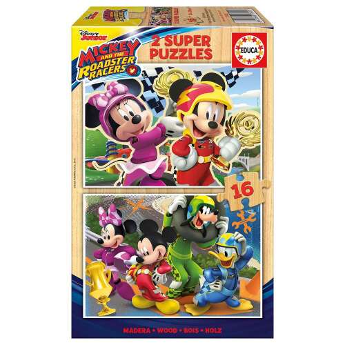 Educa Puzzle - Disney Mickey Egér autóverseny 2x16db 31941879