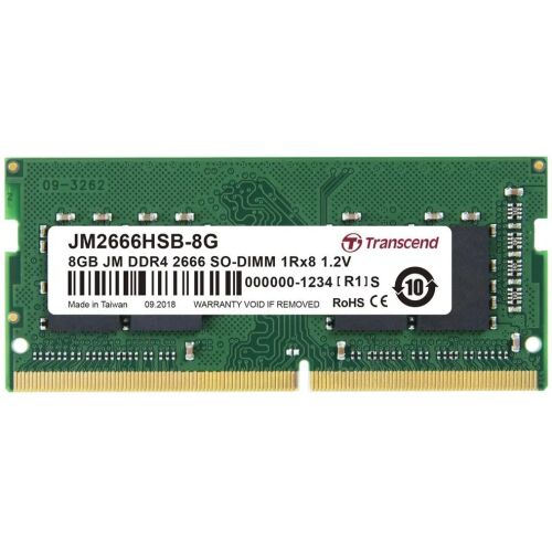 Pamięć TRANSCEND SODIMM DDR4 8GB 2666MHz 1.2V SINGLE 133205047