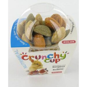 Zolux CRUNCHY CUP CANDY przysmaki dla gryzonia naturalny/marchewka/lucerna 200 g 132894867 - Połknięcie przez gryzonie